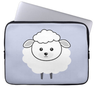 Cute Wooly Lamb Face Laptop Sleeve
