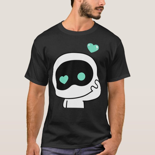 Cute Wootteo Astronaut Green Heart T-Shirt (Front)