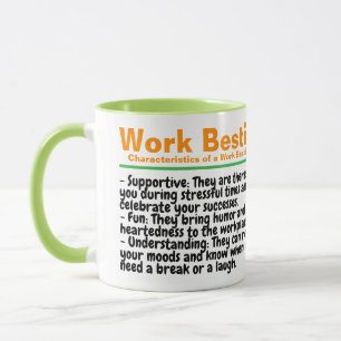 Cute Work Bestie Saying Gift   CoWorker Colleague Mug