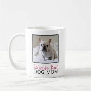 Cute World's Best Dog Mum Square Dog Photo Coffee Mug