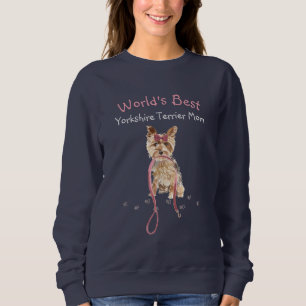 Cute World's Best Yorkshire Terrier Mum Sweatshirt