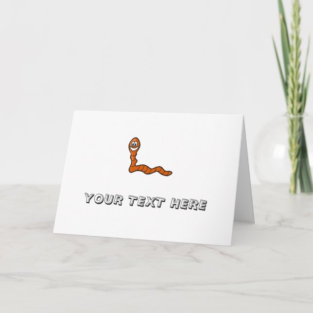 Cute Worm Card (Front)
