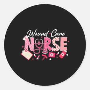 Cute Wound Care Nurse Life Happy Valentine's Day S Classic Round Sticker