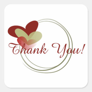 Cute Wreath with Hearts Square Sticker