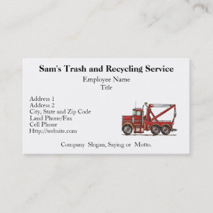 Cute Wrecker Truck Business Card