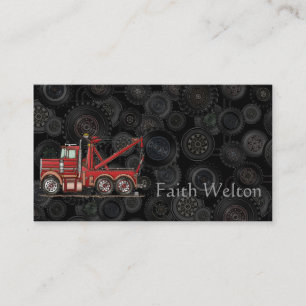Cute Wrecker Truck Business Card