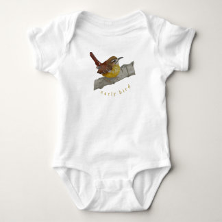 Cute Wren "Early Bird" Baby Outfit Bodysuit
