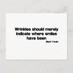 Cute, Wrinkles quote Postcard