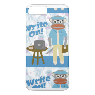 Cute Writer Sock Monkey iPhone 8 Plus/7 Plus Case