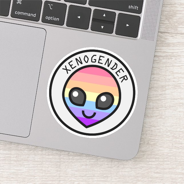 Cute Xenogender Alien Sticker (Detail)