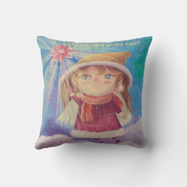 Cute Xmas angel Cushion (Back)