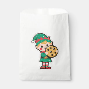 Cute Xmas Elf with Big Cookie Favour Bag