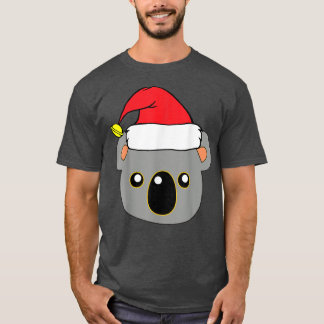 Cute Xmas Koala Claus Bear Hat Happy Christmas Hol T-Shirt