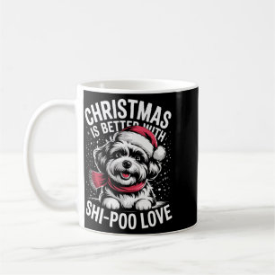 Cute Xmas Puppy Dog Christmas Is Better With Coffee Mug