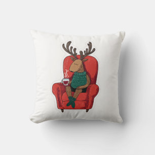 Cute Xmas Reindeer Relaxing Cushion