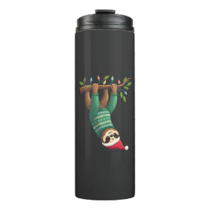 Cute Xmas Sloth Santa Hat Christmas Sloth - Tree L Thermal Tumbler