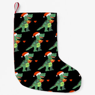 Cute Xmas T-Rex Dino Santa Christmas Stocking