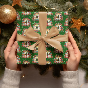 Cute Xmas Tree Trio Ugly Christmas Sweater Wrapping Paper