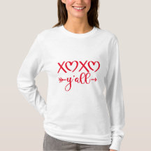 Cute XOXO Y'all Valentine's Day 2024 Trend White.