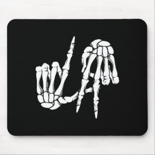 Cute Y Los Angeles Hand Sign Skeleton La Gift Mouse Pad