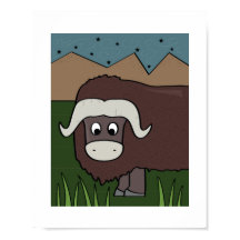 Cute Yak Illustration | Mountain Animal Art