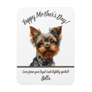 Cute Yappy Yorkie Mother's Day Magnet