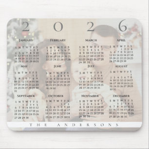 Cute Year 2023 Calendar Family Photo Mouse Pad