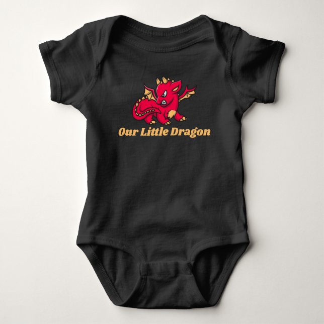 Cute Year of the Dragon Baby Baby Bodysuit (Front)