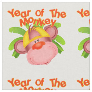 Cute Year of the Monkey Baby Fabric