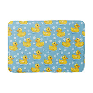 Cute Yello Rubber Ducks Bath Mat