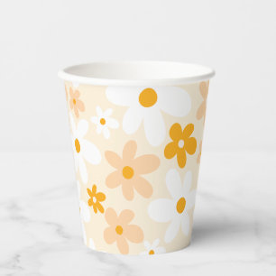 Cute Yellow and White Daisy  Paper Cups