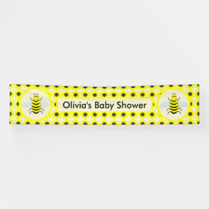 Cute Yellow Baby bee Gender Neutral Baby Shower Banner