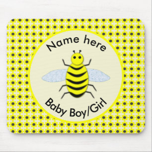 Cute Yellow Baby Bee Gender Neutral Mouse Pad