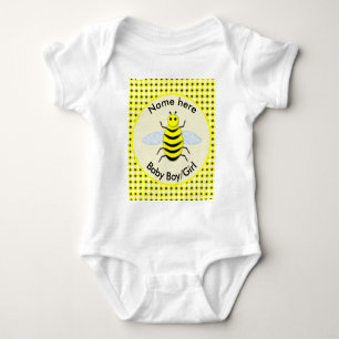 Cute Yellow Baby Bee Neutral Custom Bodysuit