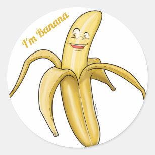 Banana Cartoon Stickers Zazzle Au
