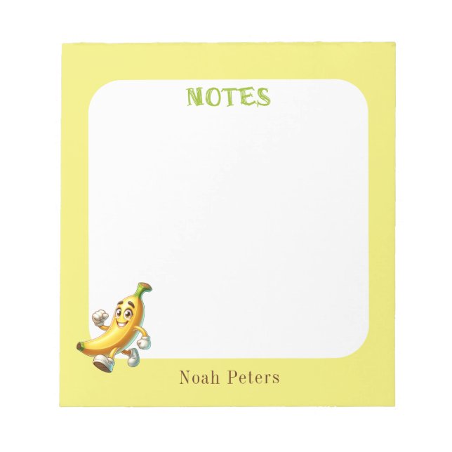 Cute Yellow Banana Notepad (Front)