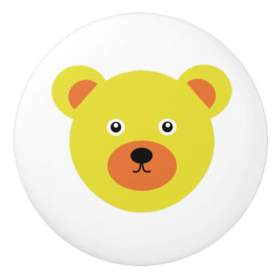 Cute Yellow Bear Ceramic Knob