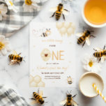 Cute Yellow Bee Honey First Bee-day Invitation<br><div class="desc">Celebrate your little one's "First Bee-day" in style with this adorable Yellow Bee Honey-themed invitation! This cute and cheerful design is perfect for a bumblebee-themed birthday party. Invite friends and family to join in the buzz and make memories that will be as sweet as honey!</div>