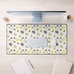 Cute Yellow Bees Desk Mat – Fun Bee Pattern Office