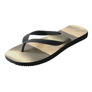 Cute YELLOW BLACK Modern Woman Flip Flops