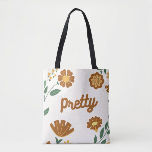 Cute yellow boohoo floral tote bag