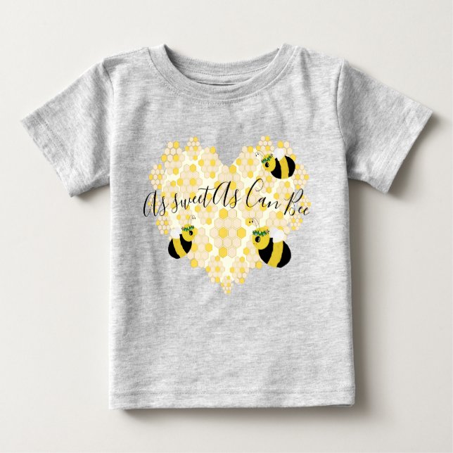 Cute Yellow Bumble Bee Baby Shower Gift Baby T-Shirt (Front)
