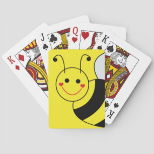 Cute Yellow Bumble Bee Playing Cards