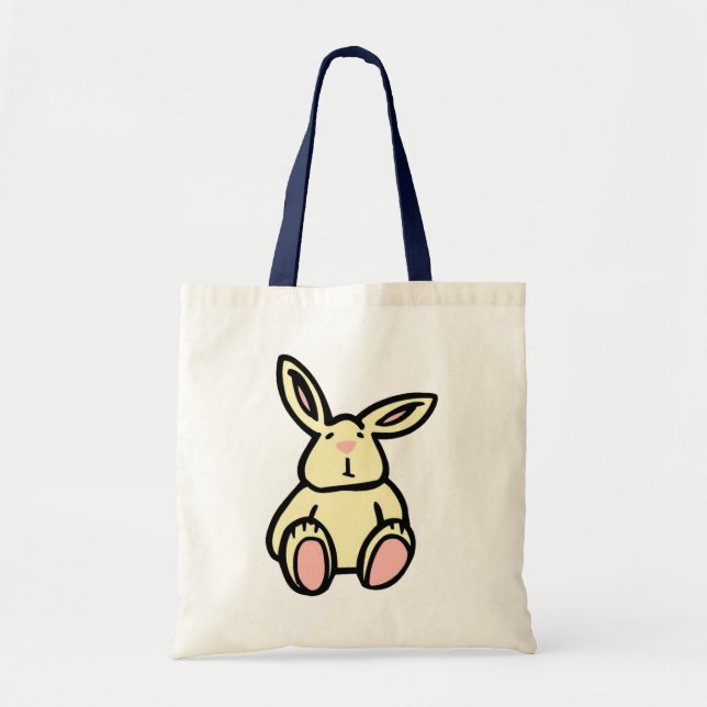 Cute Yellow Bunny Rabbit Tote Bag (Front)