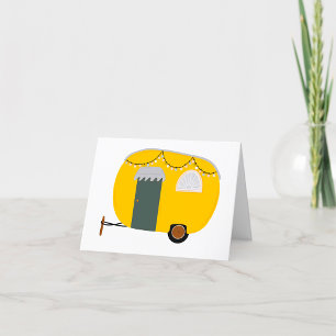 Cute Yellow Caravan Thank You Card