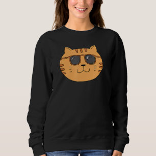 Cute Yellow Cat Kitten Kitty Pet Animal Wears Sung Sweatshirt