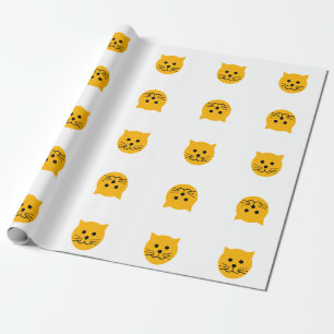 Cute yellow cats wrapping paper