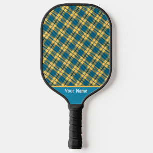 Cute Yellow Chequered Pro Pickleball Paddle
