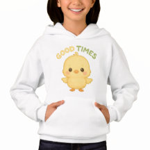 Cute Yellow Chick Graphic Pullover Hoodie