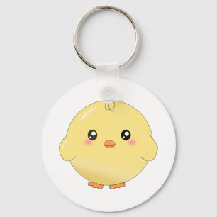 Cute yellow chick key ring